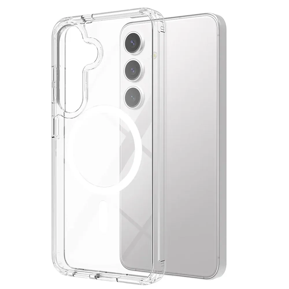 Coque Magsafe transparente pour Samsung Galaxy S26 Ultra, S26+, S25, S24, S23 FE avec charge magnétique 7