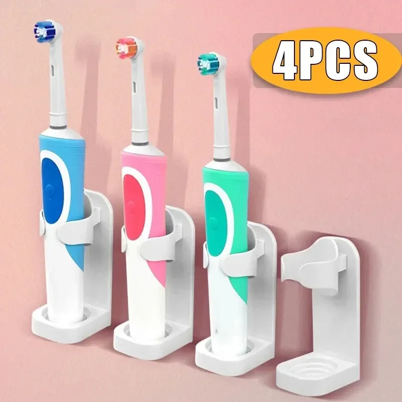 Porte-brosse à dents électrique mural sans perçage, support pour brosse à dents électrique adulte, accessoire de salle de bain 3
