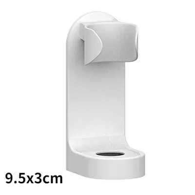 Porte-brosse à dents électrique mural auto-adhésif à double emplacement, rangement gain de place pour salle de bains 8