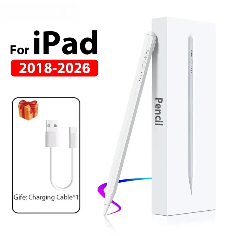 Apple Pencil 2e génération Stylet tactile pour iPad Pro, Air, Mini et iPad 2018-2025, compatible iPad Pro 11" M3 et 12,9" 7