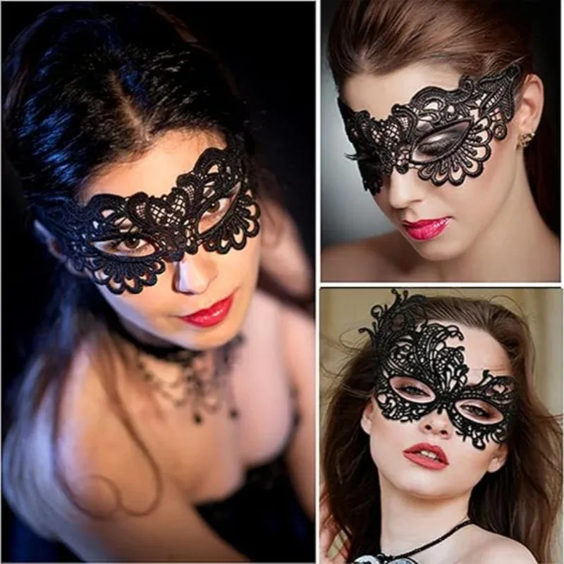 Masque de mascarade en dentelle pour femme, pour Halloween et soirées costumées - Image 1