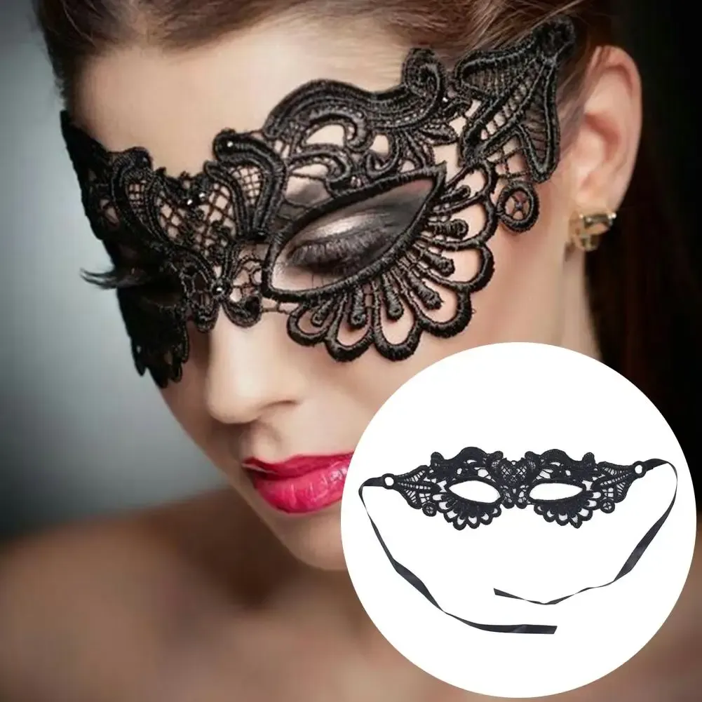 Masque de mascarade en dentelle pour femme, pour Halloween et soirées costumées 5