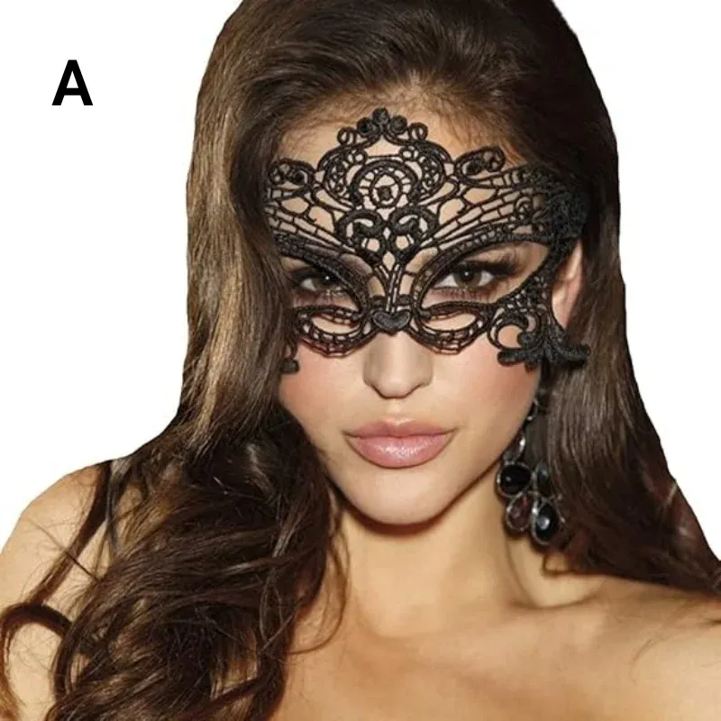 Masque de mascarade en dentelle pour femme, pour Halloween et soirées costumées 8
