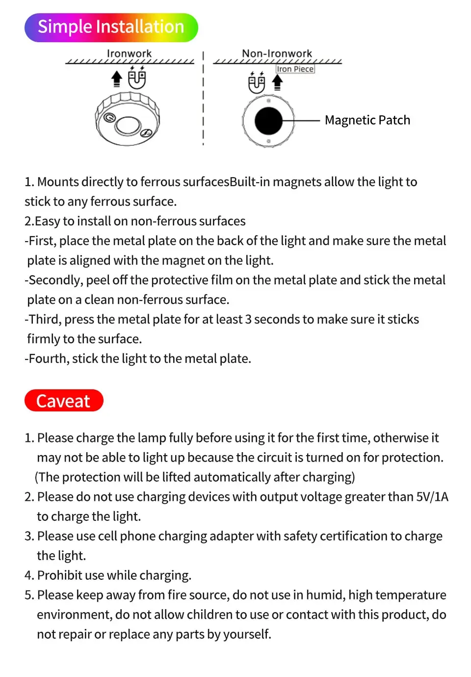 Projecteur LED rechargeable RGB