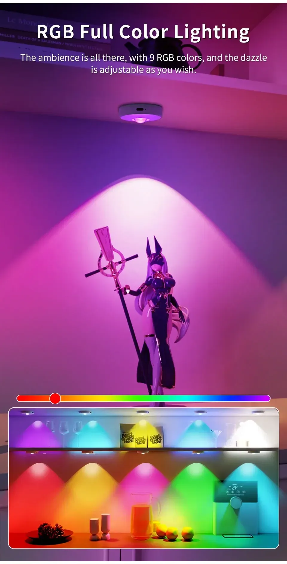 Projecteur LED rechargeable RGB