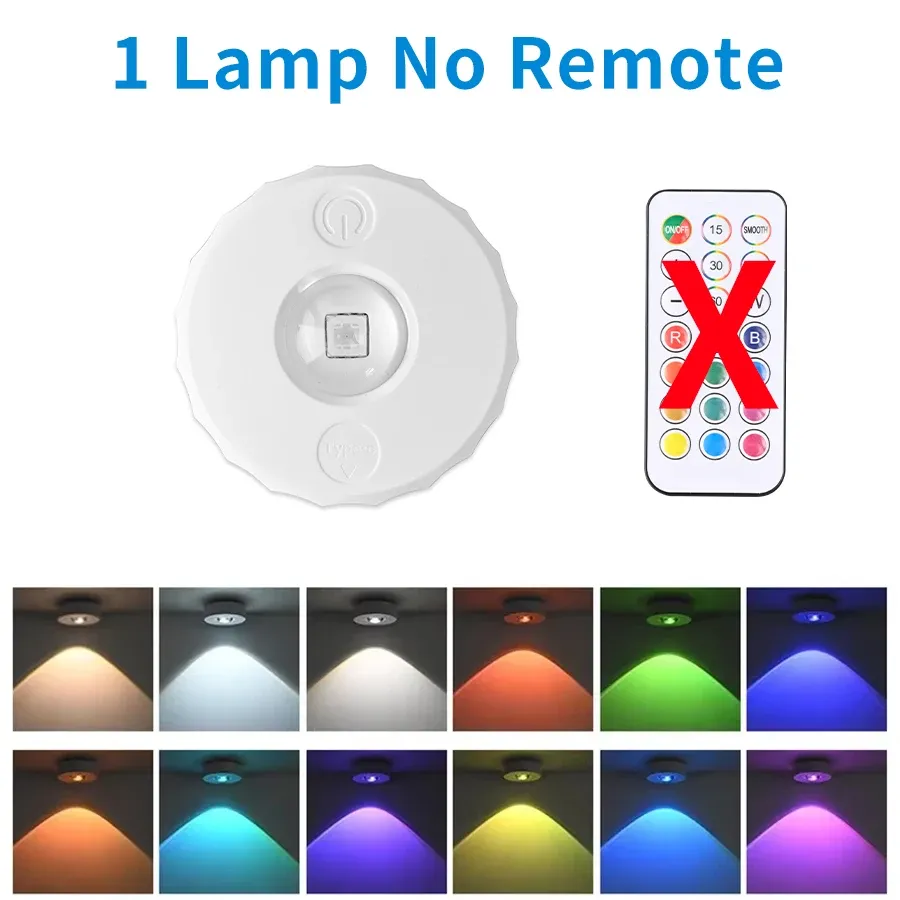 Veilleuses LED RGB rechargeables avec télécommande sans fil 8