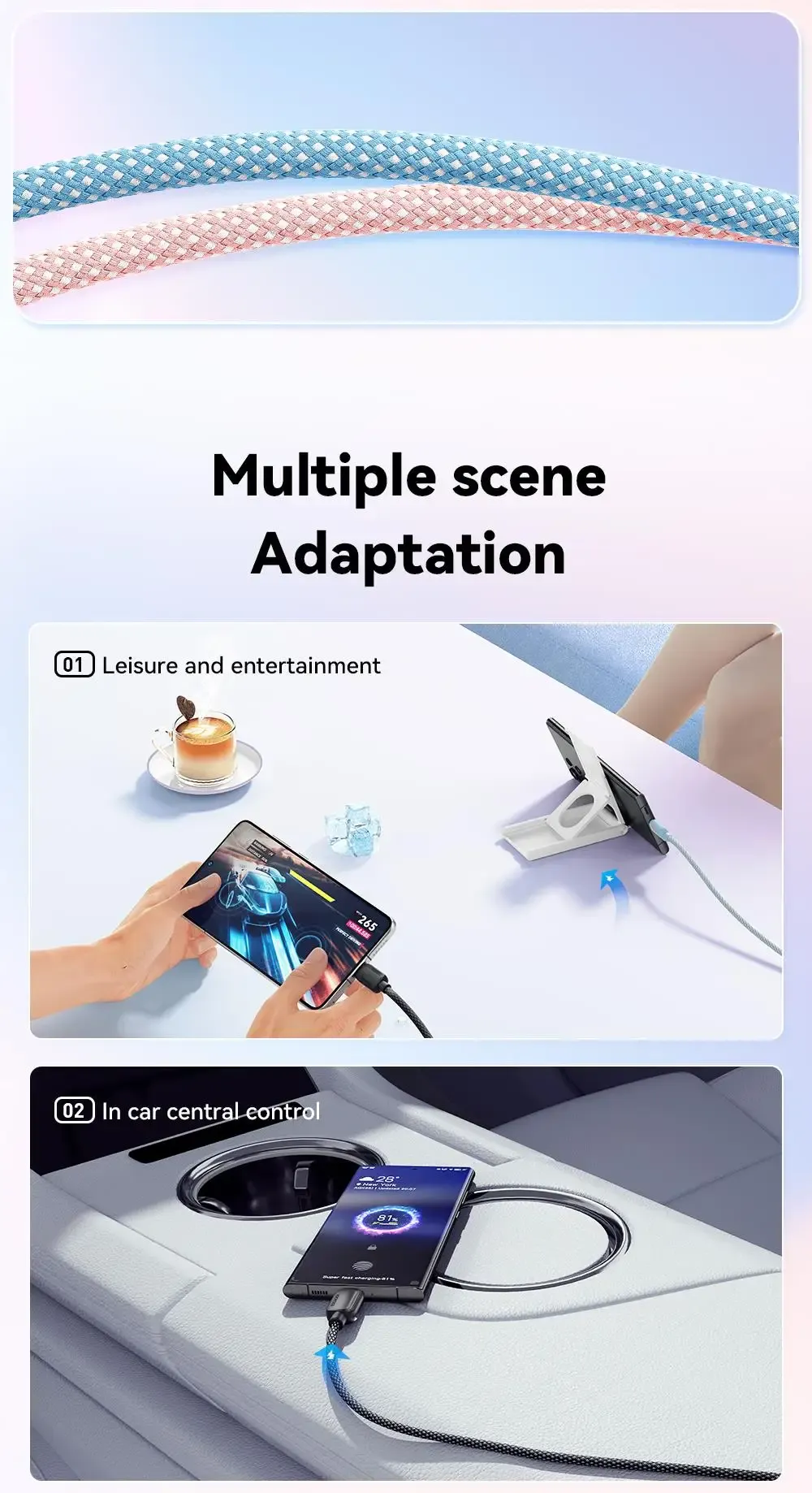 Câble Essager, compatibilité smartphone