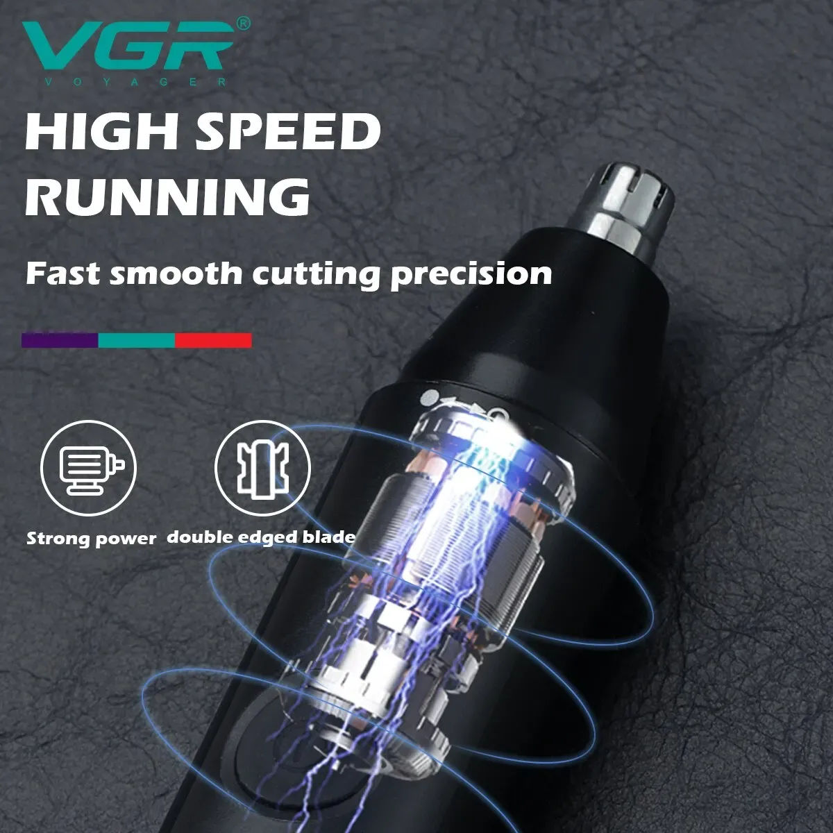 VGR Tondeuse Nez Professionnelle Mini Tondeuse à Cheveux Électrique 2 en 1 Rechargeable Étanche V-613 5