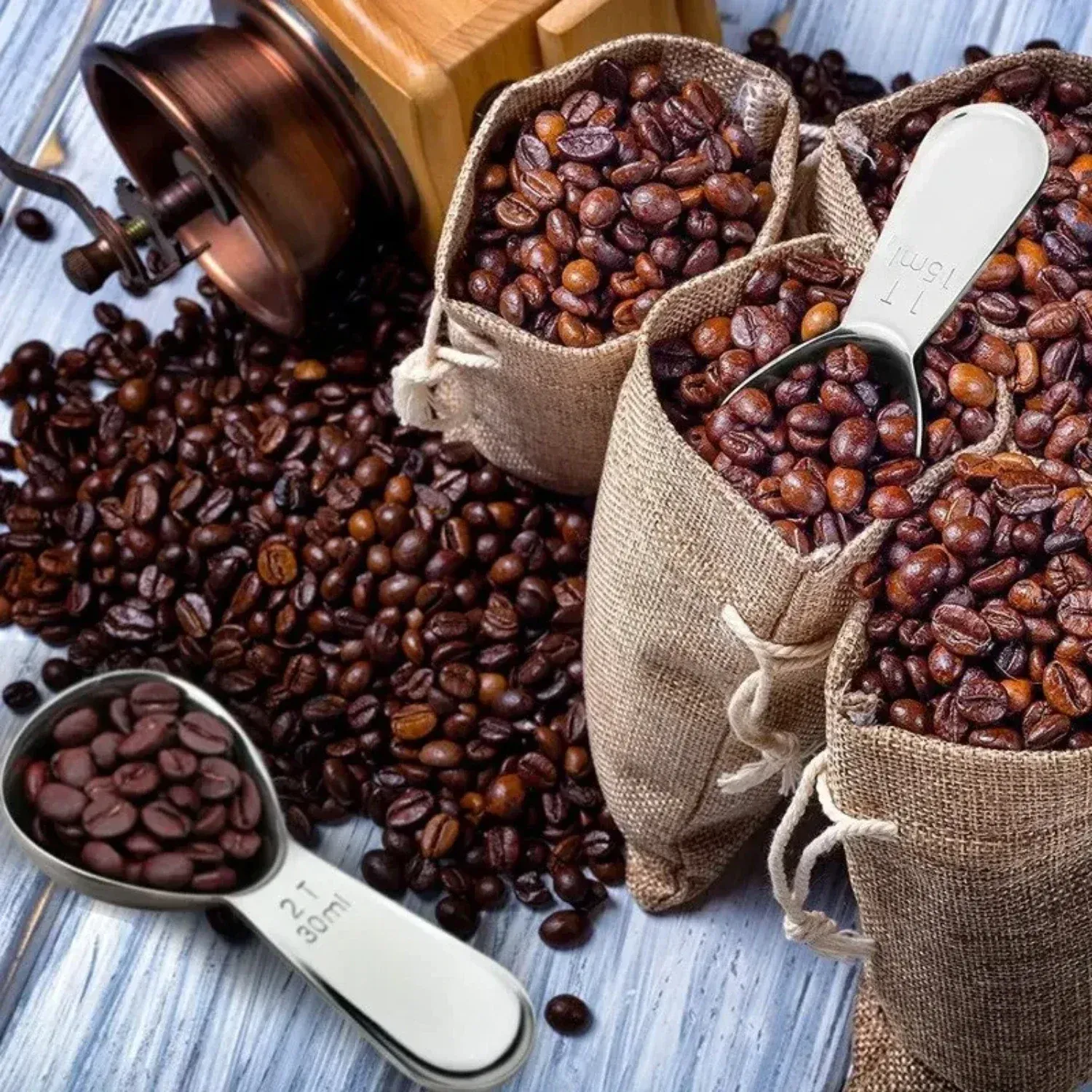 Détail de la cuillère doseuse à café