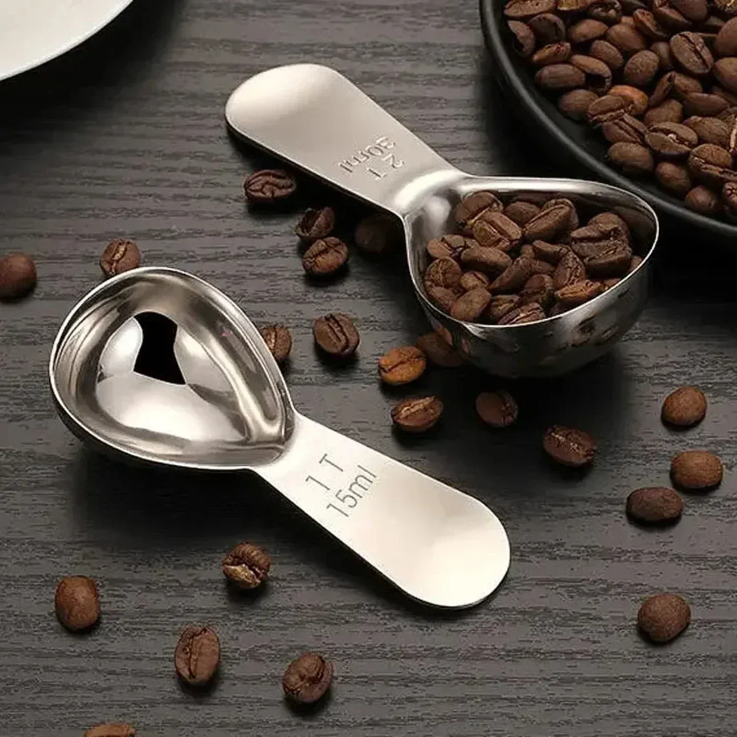 Cuillère doseuse à café en acier inoxydable
