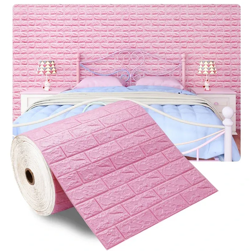 Autocollants muraux en brique auto-adhésifs et imperméables, papier peint 3D pour salon, décoration d'intérieur, revêtement mural effet brique 7