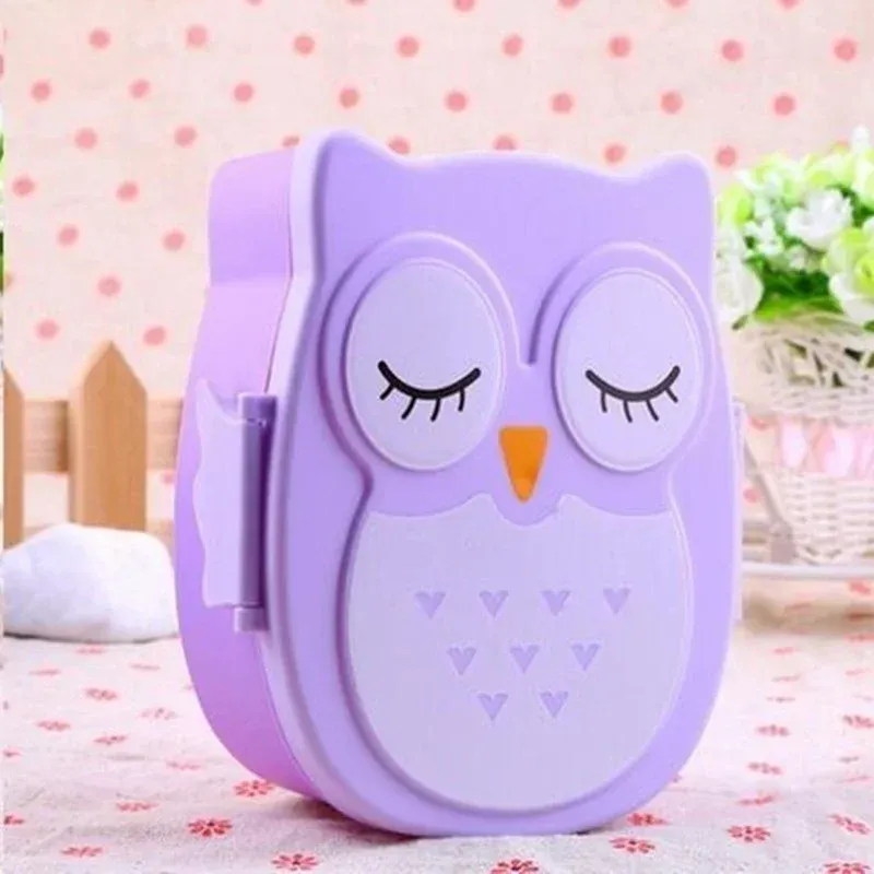 Boîte à déjeuner portable en plastique pour enfants et étudiants, boîte à bento, récipient alimentaire, vaisselle en carton, couverts 8