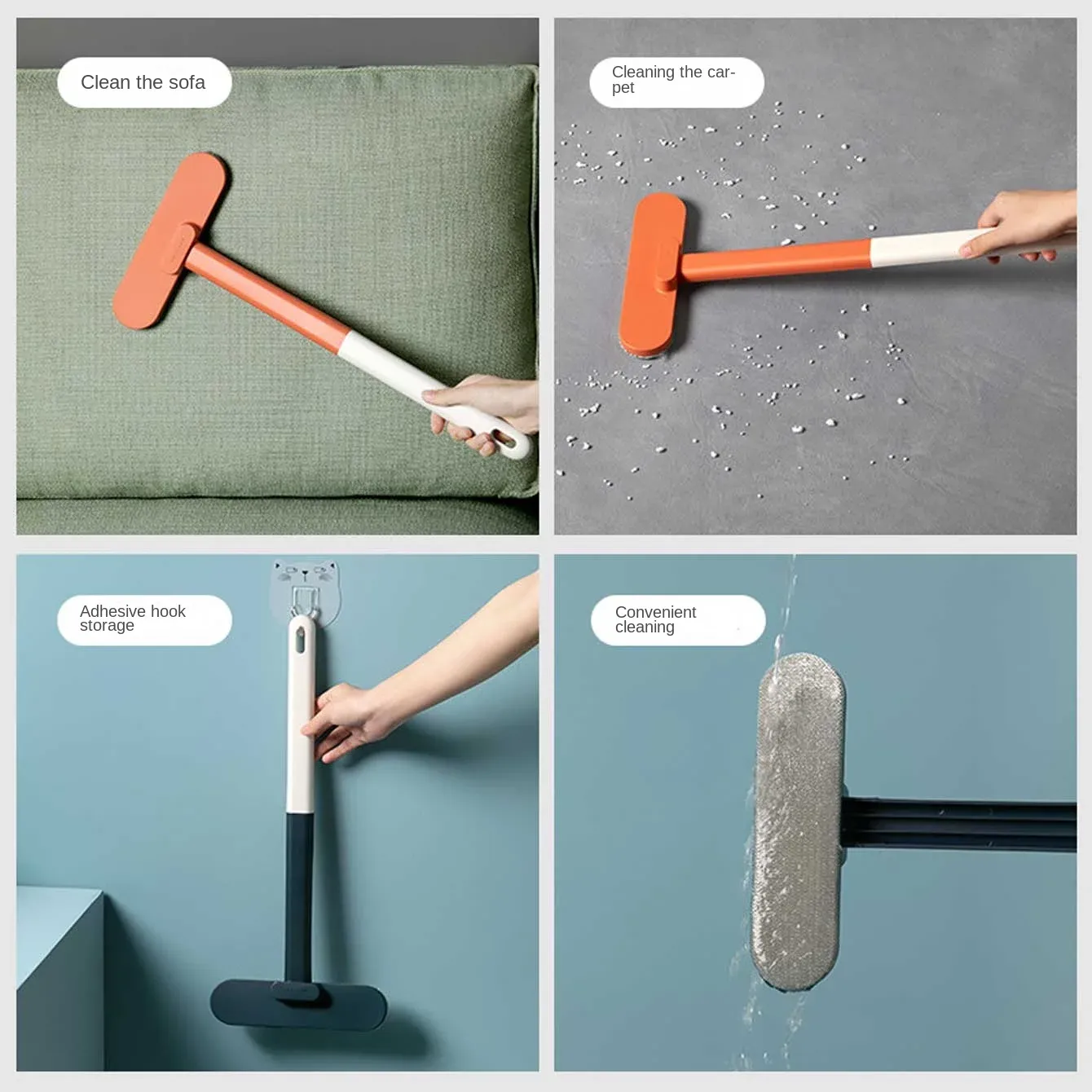 Brosse multifonctionnelle en situation de nettoyage