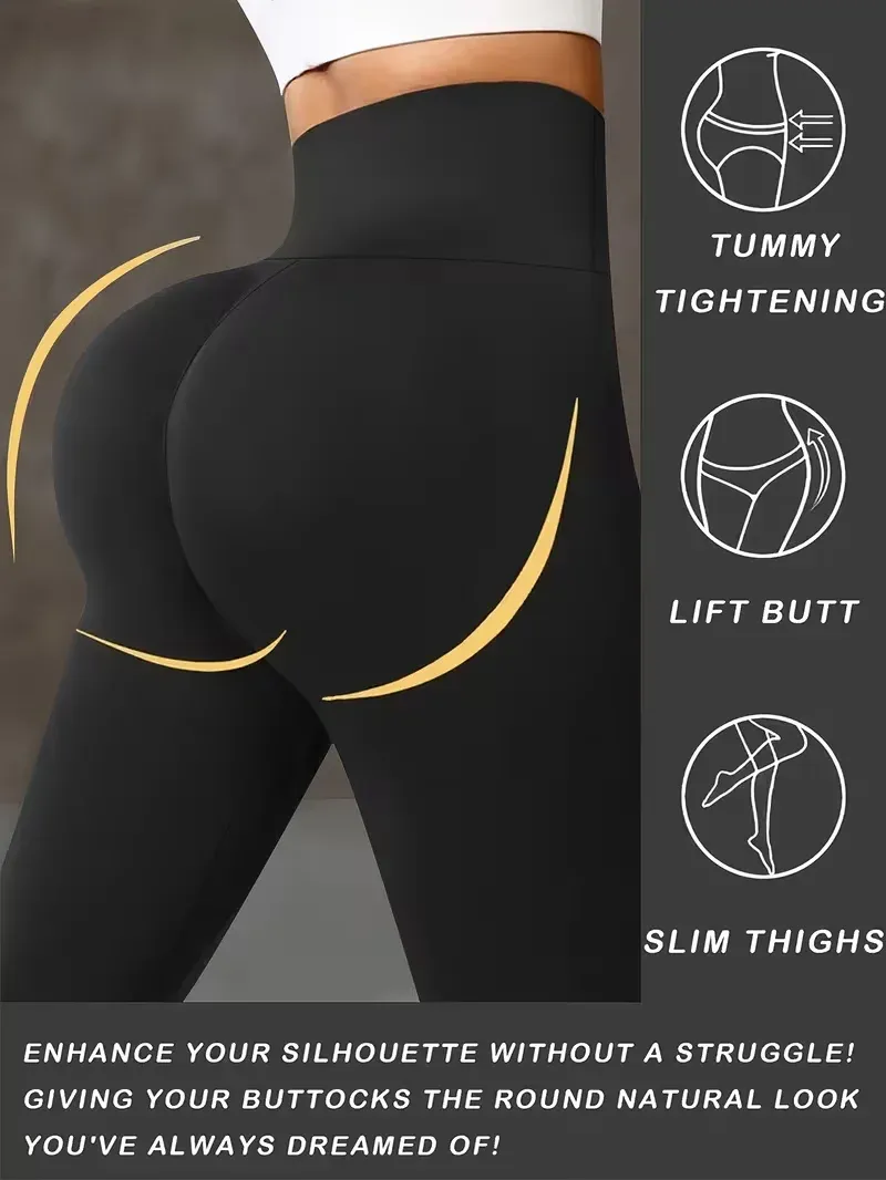 Pantalon de yoga taille haute pour femme, legging sculptant à large ceinture, pantalon d'entraînement ajustable pour la course à pied, la salle de sport et le fitness