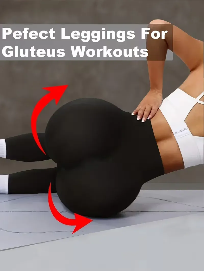 Pantalon de yoga taille haute pour femme, legging sculptant à large ceinture, pantalon d'entraînement ajustable pour la course à pied, la salle de sport et le fitness 3