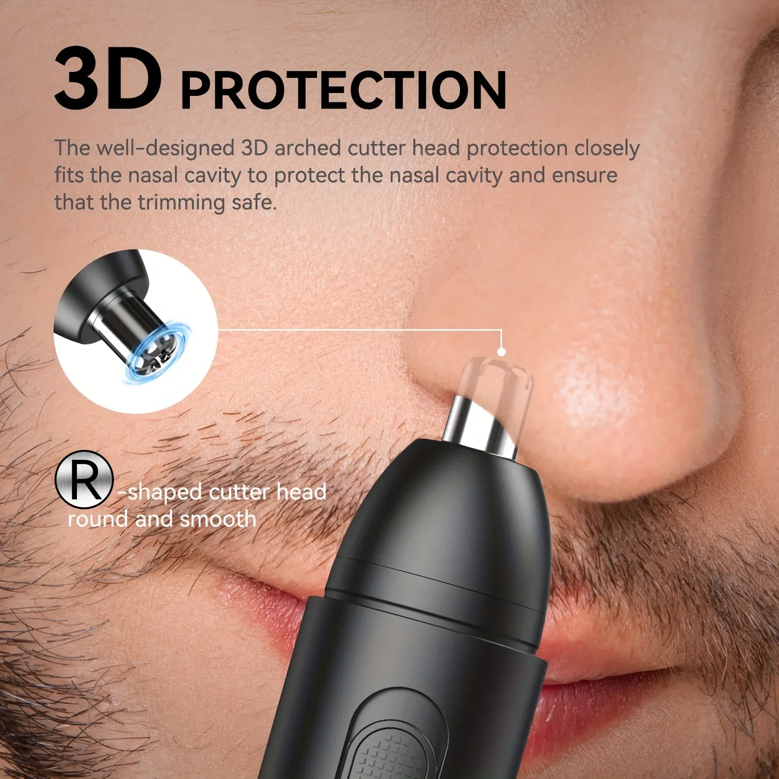 Tondeuse à nez rechargeable par USB, électrique et lavable, pour hommes et femmes 2
