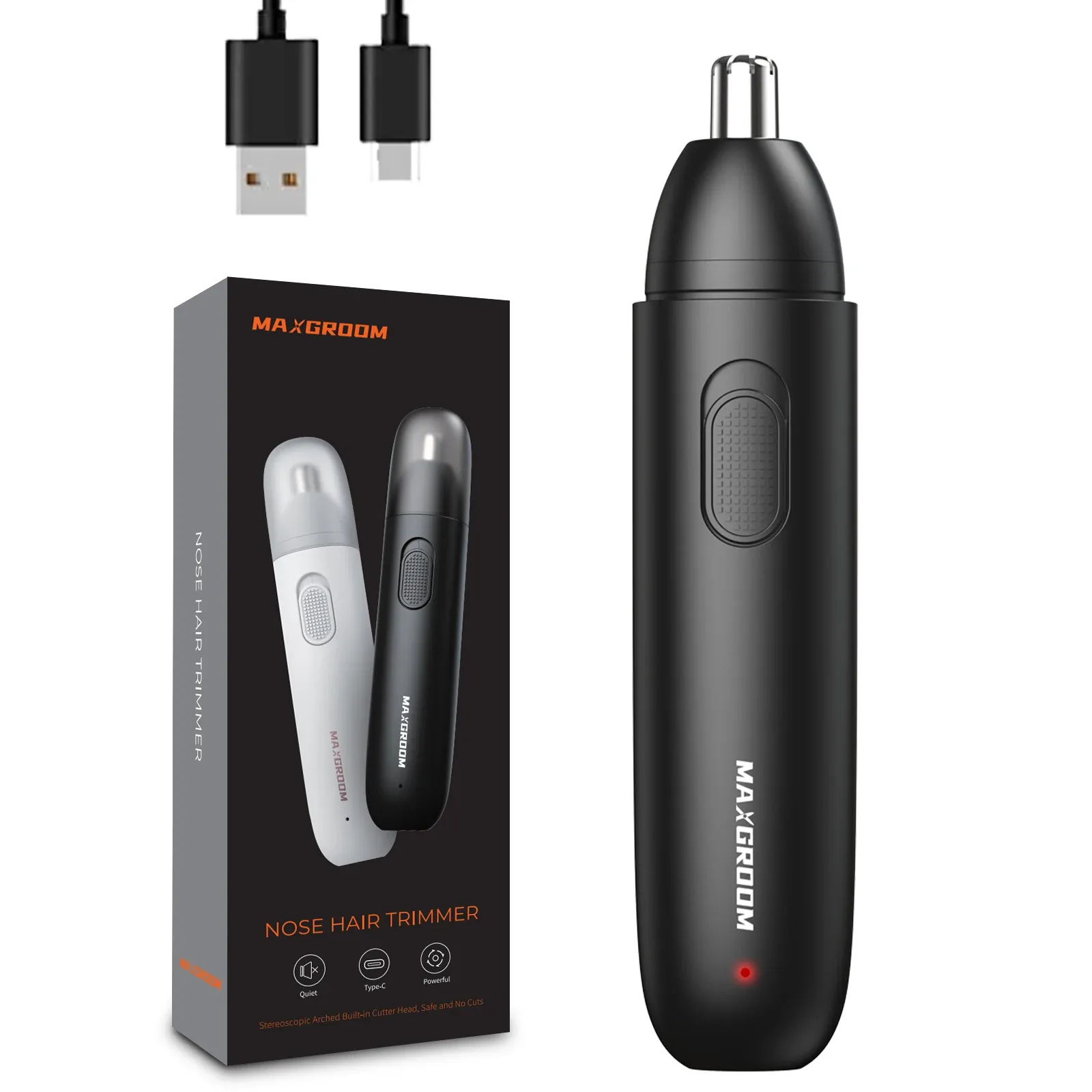 Tondeuse à nez rechargeable par USB, électrique et lavable, pour hommes et femmes 1