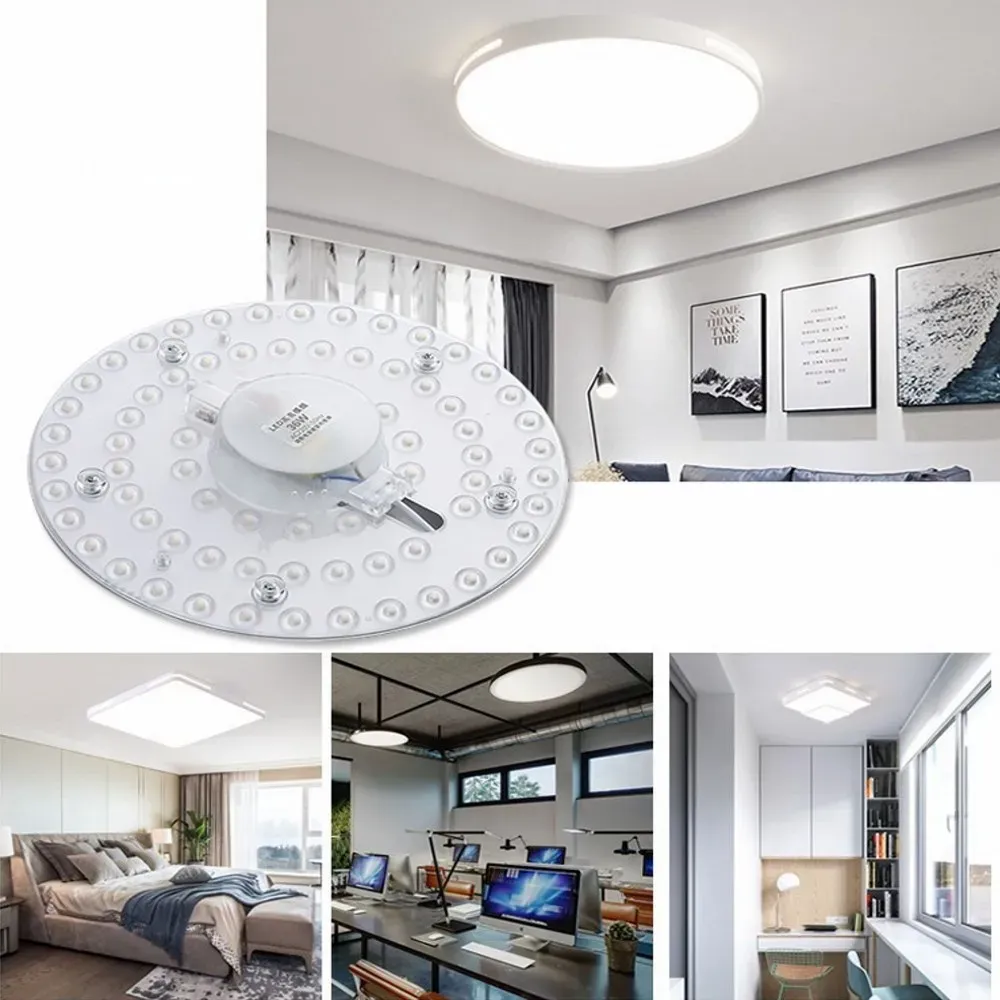 Panneau LED rond encastrable 50W, 36W, 24W, 18W, 12W, SMD, AC 220V-240V 5