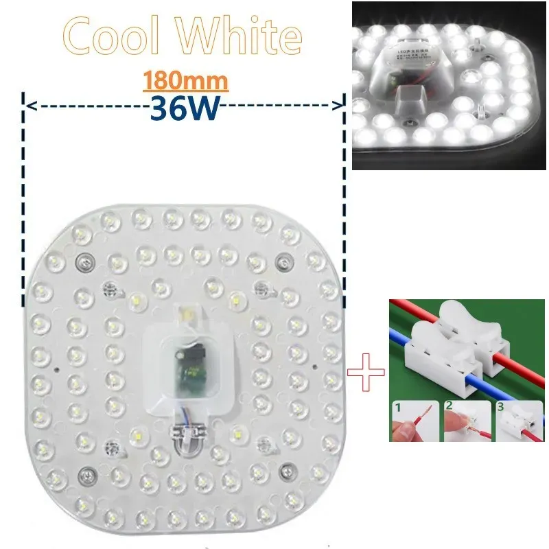 Panneau LED rond encastrable 50W, 36W, 24W, 18W, 12W, SMD, AC 220V-240V 8