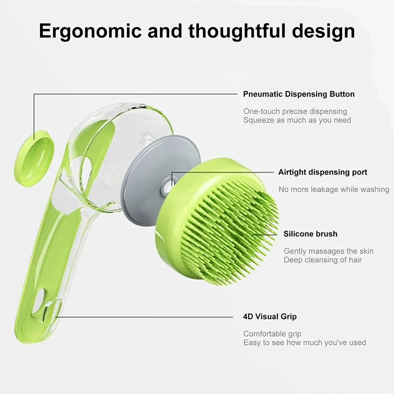 Brosse de bain pour animaux de compagnie en situation