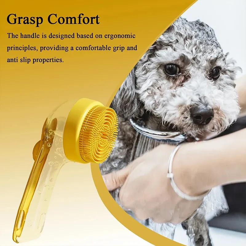 Détail des poils en silicone doux de la brosse