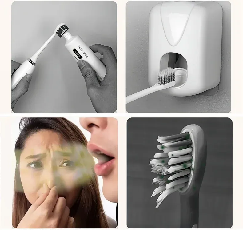 Presse-dentifrice mural HOToothbrush T1, fonctionnement