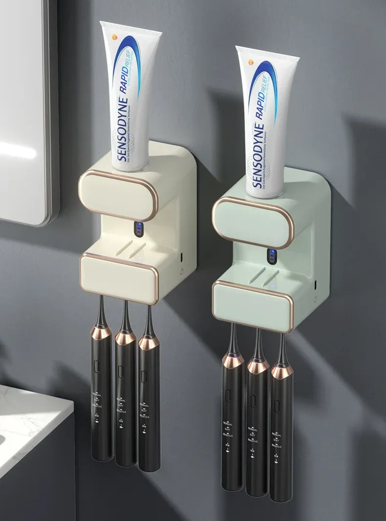 Presse-dentifrice mural HOToothbrush T1, vue de face