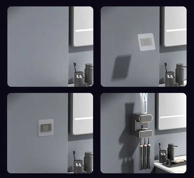 Presse-dentifrice mural HOToothbrush T1, praticité