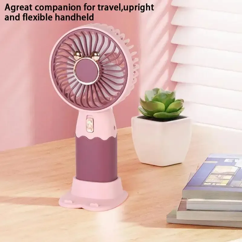 Ventilateur portable 2 en 1 rechargeable par USB avec support pour téléphone 4