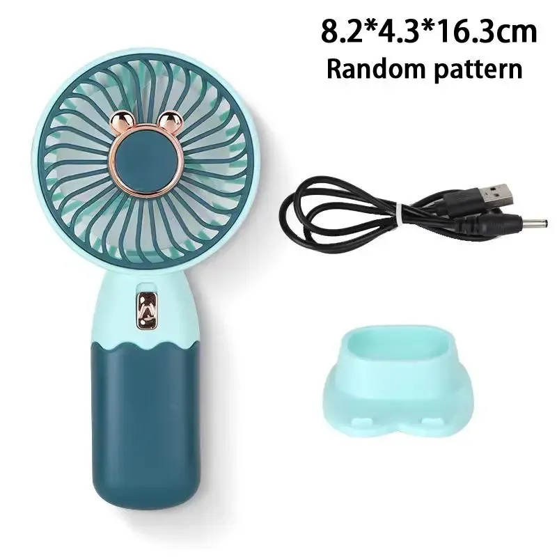 Ventilateur portable 2 en 1 rechargeable par USB avec support pour téléphone 8