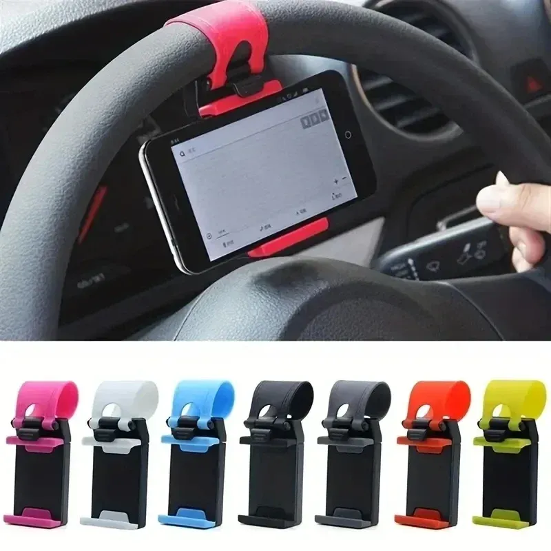 Support de téléphone universel pour volant de voiture à pince télescopique 1