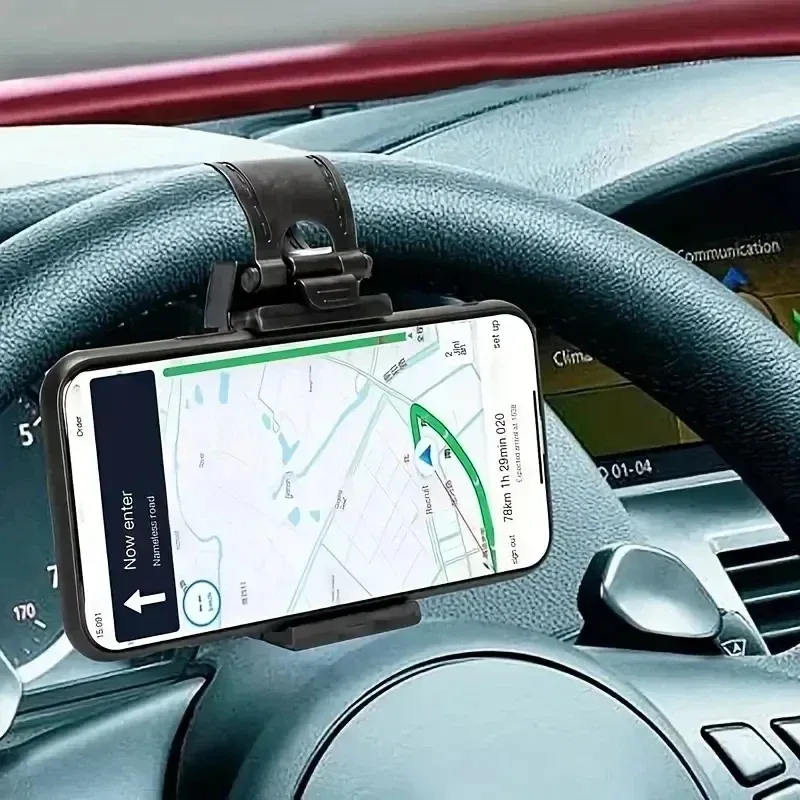 Support de téléphone universel pour volant de voiture à pince télescopique 4