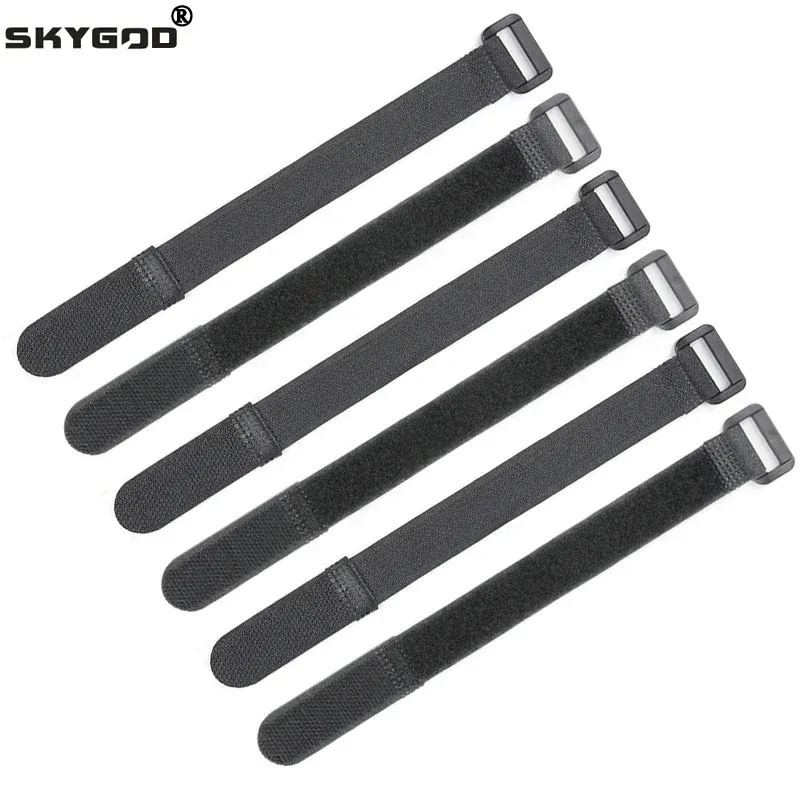 Attaches de câble réutilisables auto-adhésives noires, largeur 20 mm, sangle en nylon, boucle inversée, organisateur de fil, boucle à crochet, attache de paquet - Image 1