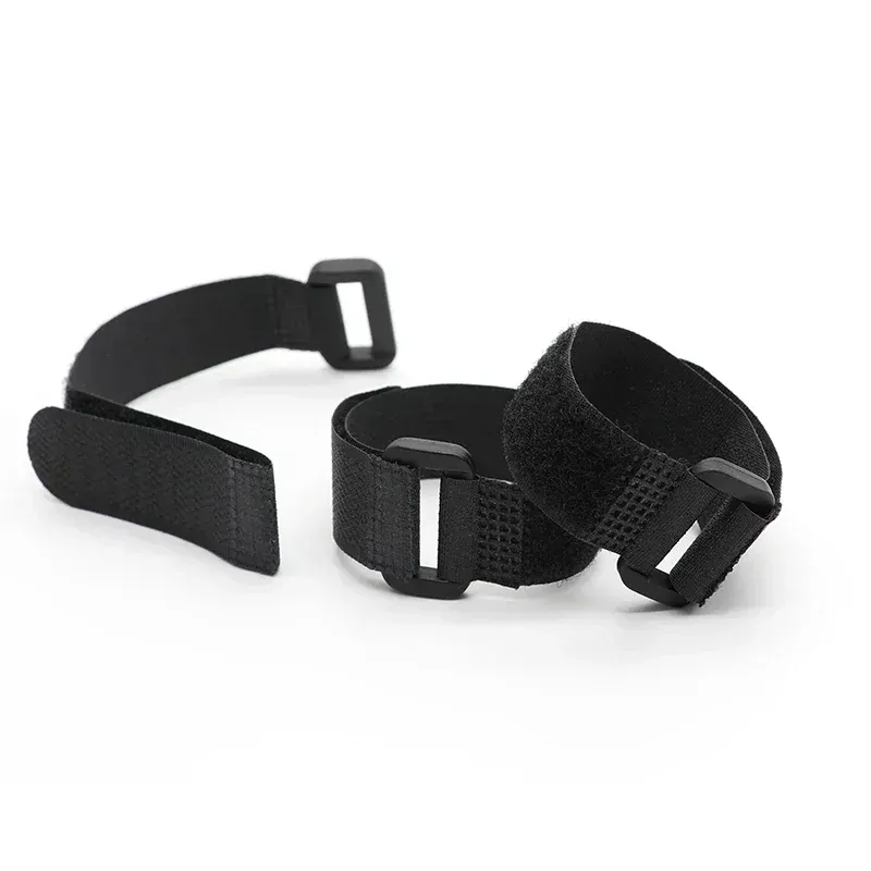Attaches de câble réutilisables auto-adhésives noires, largeur 20 mm, sangle en nylon, boucle inversée, organisateur de fil, boucle à crochet, attache de paquet 5