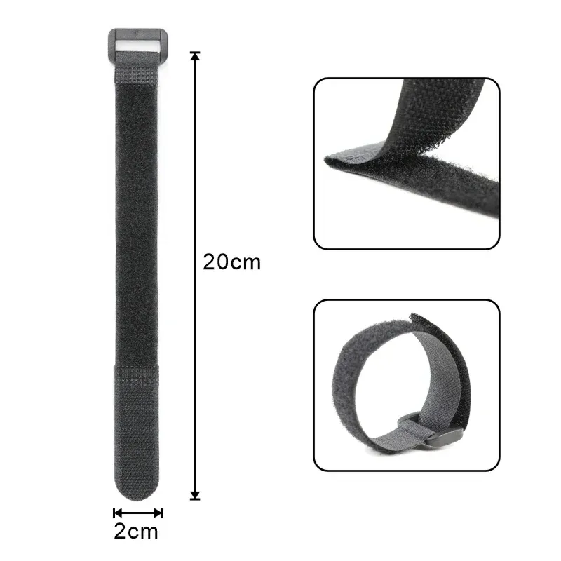 Détail des attaches de câble réutilisables
