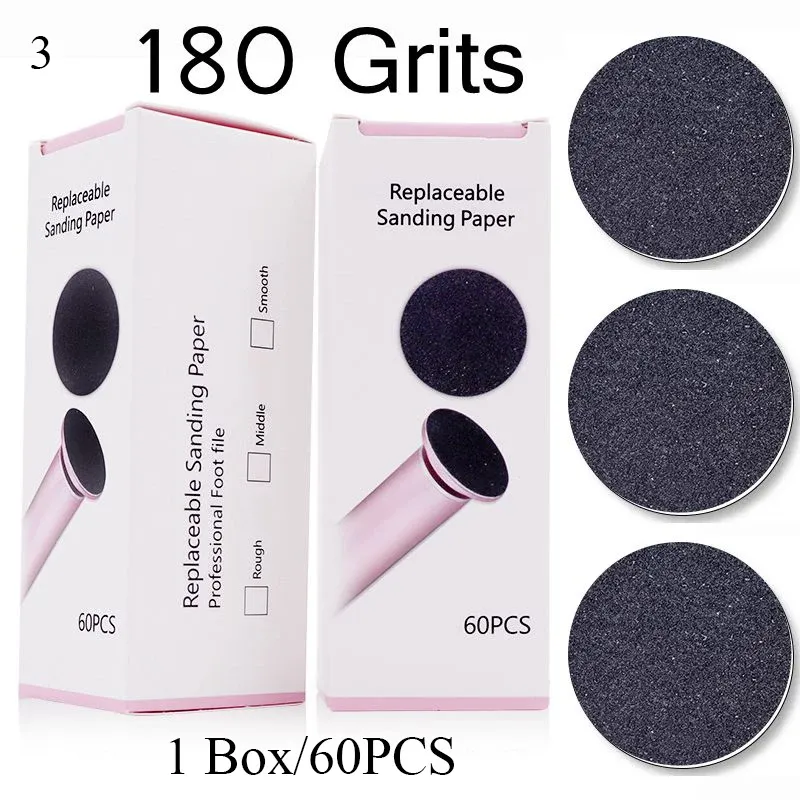 Lot de 60 disques de ponçage de rechange pour lime à pieds électrique, accessoires pour machine à pédicure et retrait des callosités 11