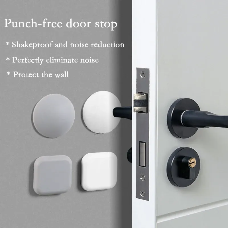Butoir de porte en silicone installé sur un mur intérieur