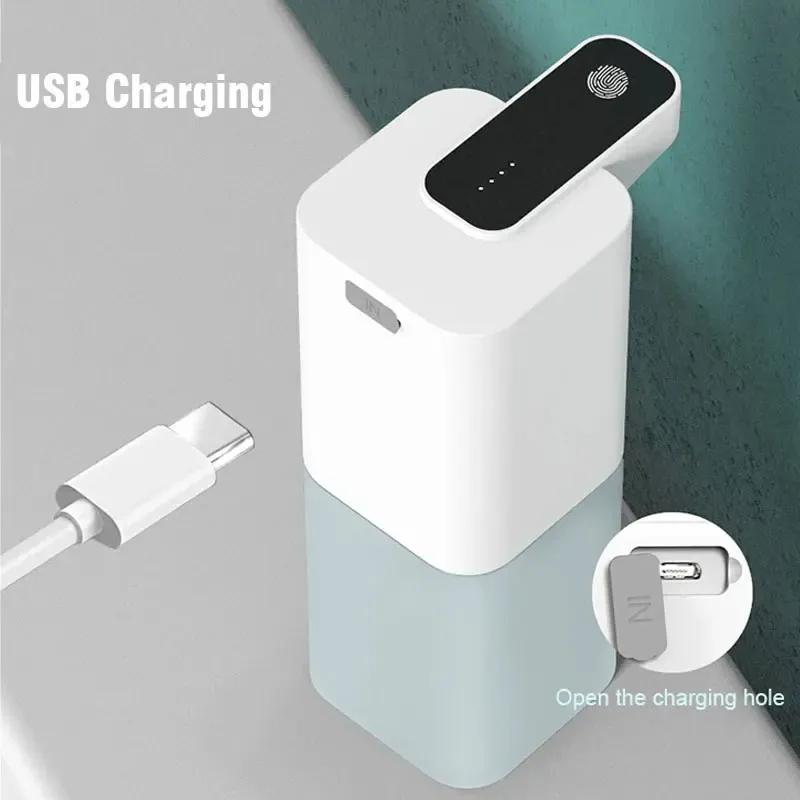 Distributeur automatique de savon liquide à capteur infrarouge, sans contact, rechargeable par USB 4