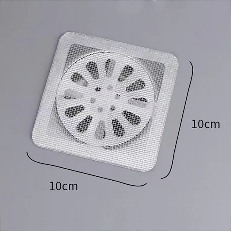Filtres à cheveux autocollants en maille pour siphon de douche et lavabo, lot de 10, 30 ou 50 2