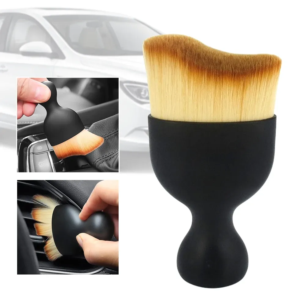 Brosse à poils souples pour grilles d'aération de voiture, outil de dépoussiérage pour climatiseur et sortie d'air - Image 1