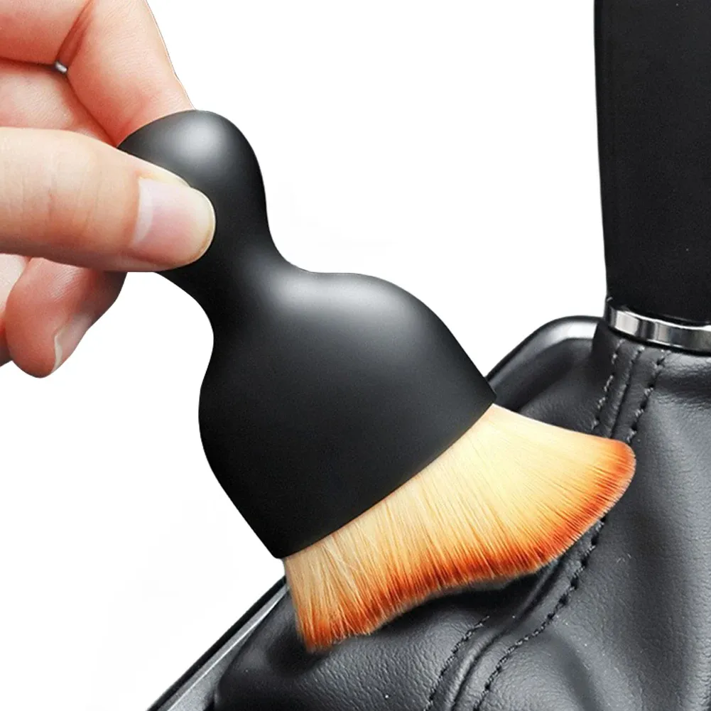 Brosse à poils souples pour grilles d'aération de voiture, outil de dépoussiérage pour climatiseur et sortie d'air 5