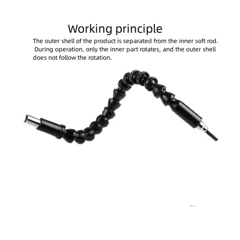 Lien flexible pour perceuse, vue rapprochée