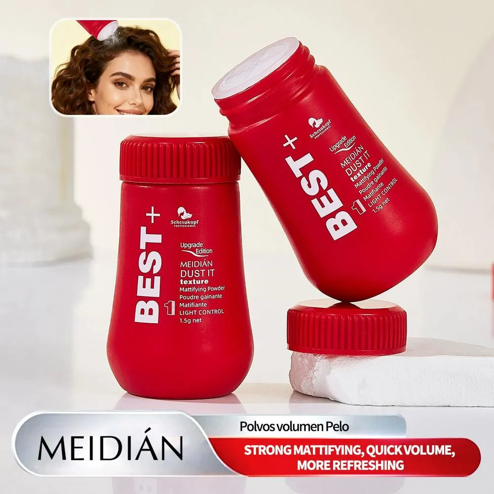 Poudre volumisante pour cheveux, application