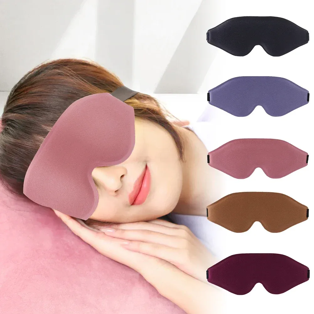 Masque de sommeil 3D occultant à contour profond, sans pression sur les cils, pour femmes et hommes, idéal pour les dormeurs sur le côté 2