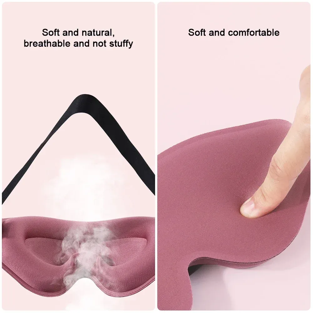 Masque de sommeil 3D occultant à contour profond, sans pression sur les cils, pour femmes et hommes, idéal pour les dormeurs sur le côté 5