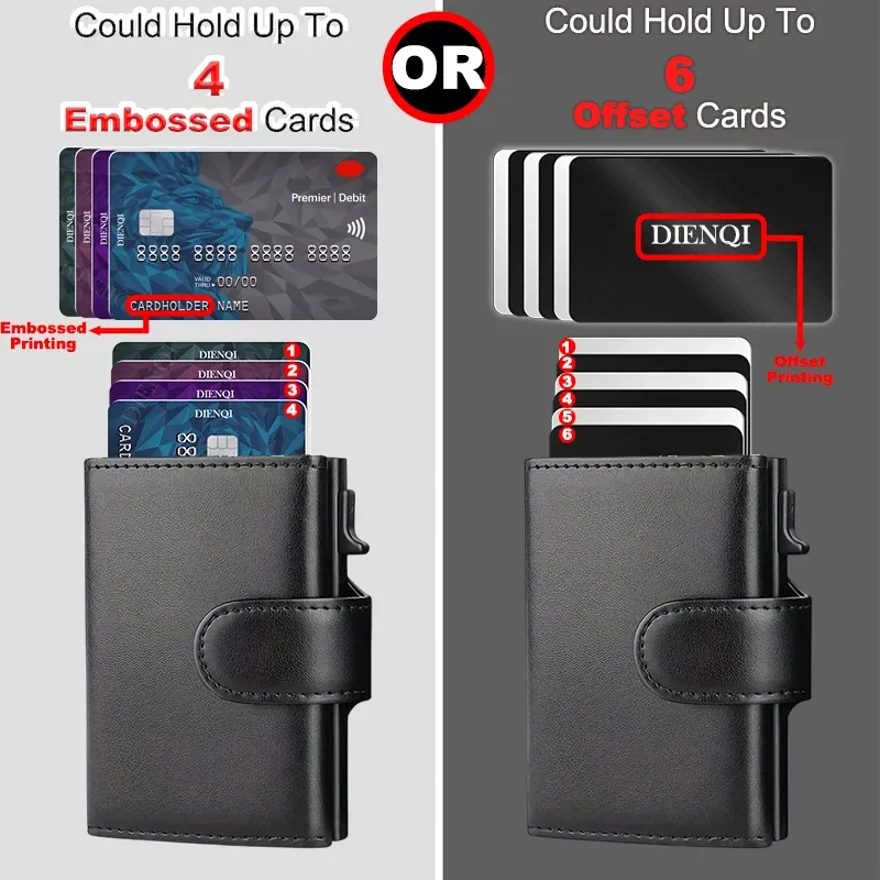 Portefeuille fin pour homme en cuir PU avec protection RFID, porte-cartes à trois volets et compartiment pour pièces 2