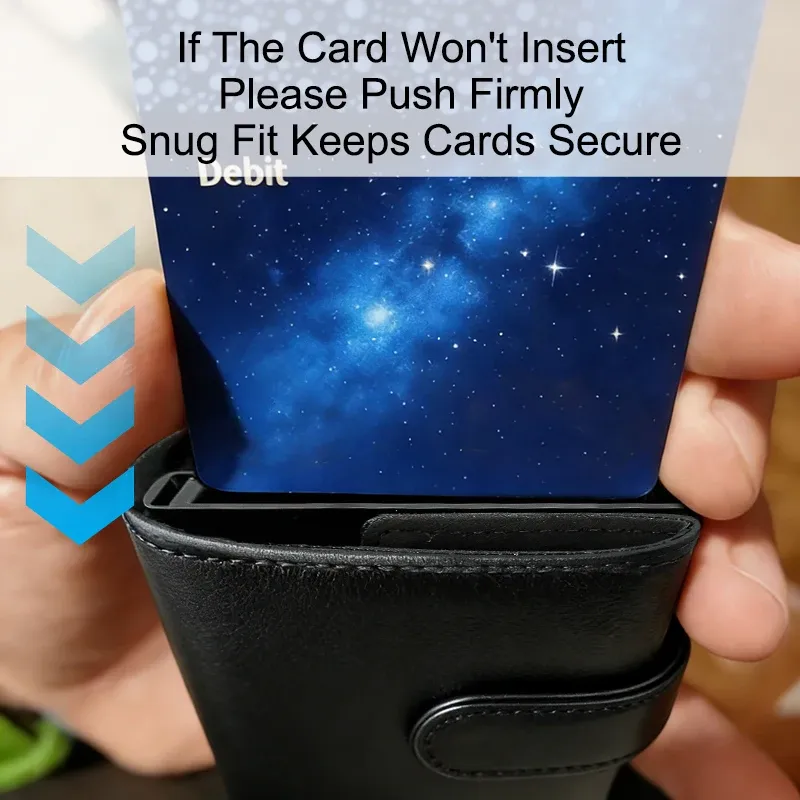Portefeuille fin pour homme en cuir PU avec protection RFID, porte-cartes à trois volets et compartiment pour pièces 6