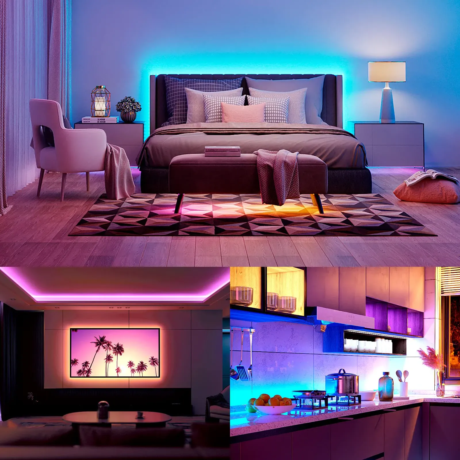 Bande LED dans un intérieur moderne