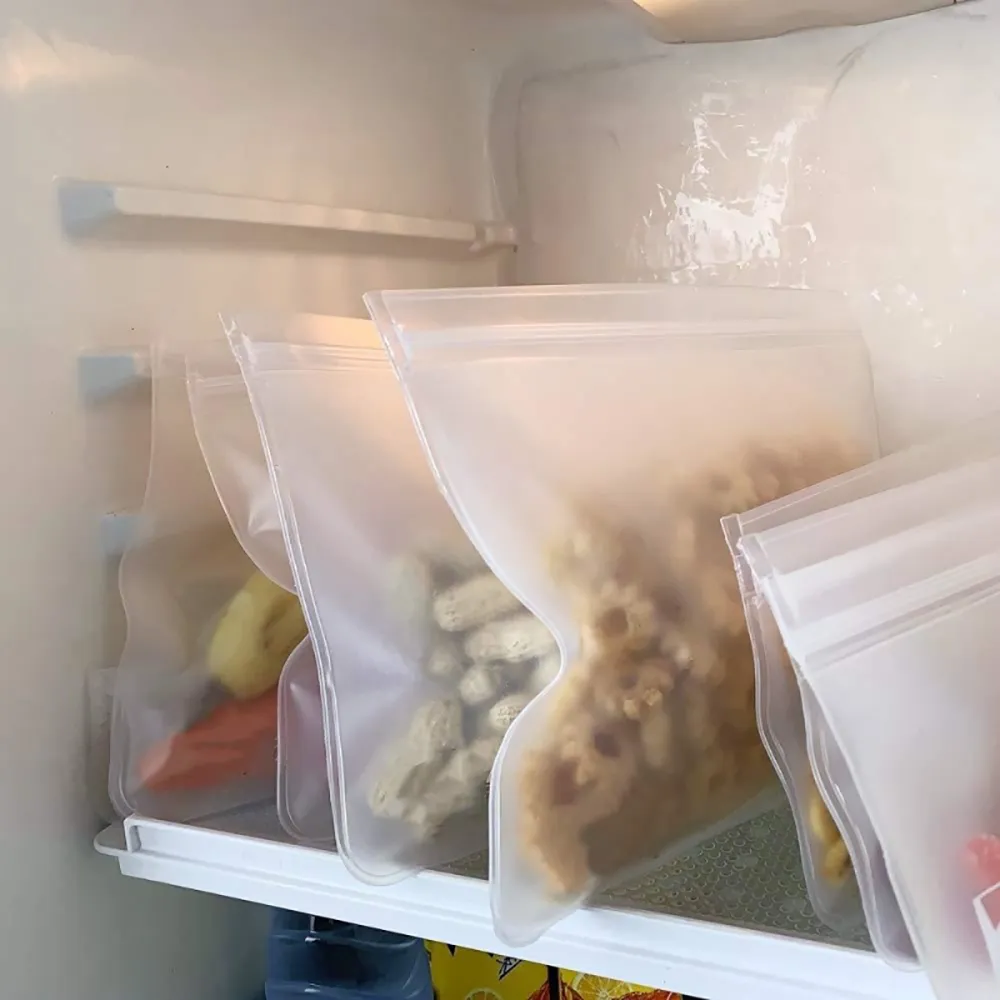 Sacs de conservation en silicone, détail des fermetures