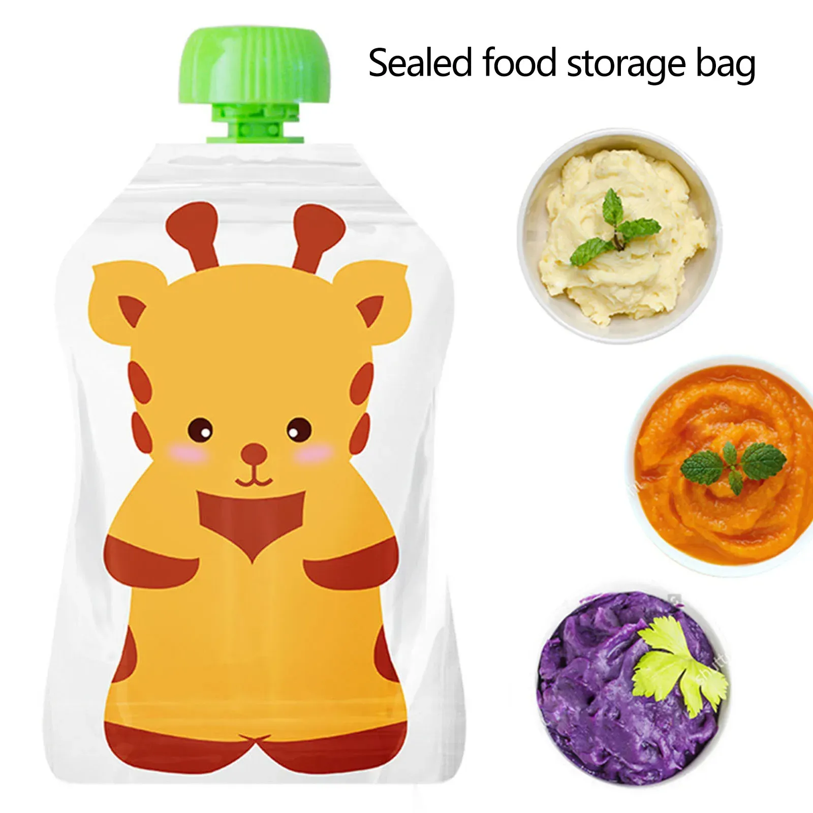 Sacs de conservation réutilisables, 8 pièces, rechargeables, scellés, pour aliments 3